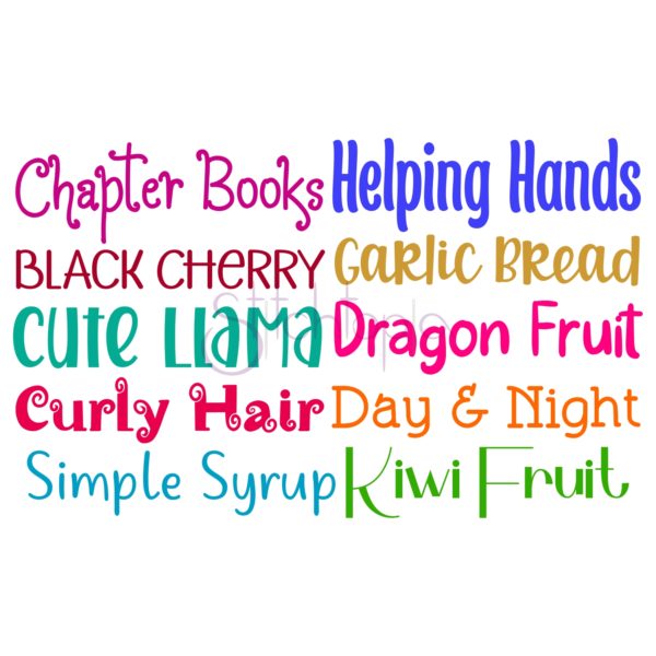 Kid Embroidery Font Bundle #8 - 10 Fonts