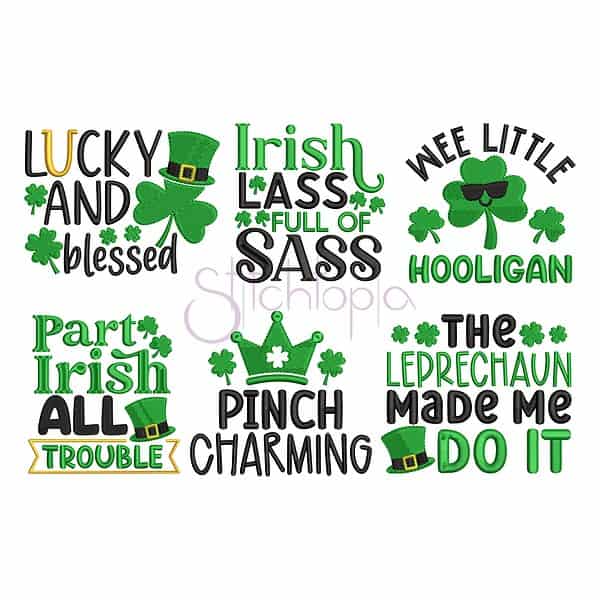 St. Patrick's Day Embroidery Design Set