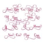 Grace Embroidery Font #1 - 1" 1.5" 2" 2.5" 3" 4" - Image 2