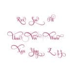 Grace Embroidery Font #1 - 1" 1.5" 2" 2.5" 3" 4" - Image 3