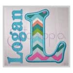 Logan Applique Font Set - 5", 6", 7" - Uppercase