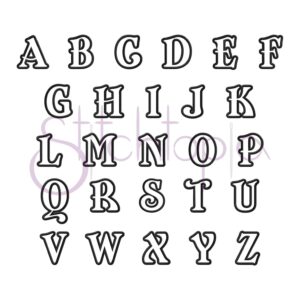 Logan Applique Font Set - 5", 6", 7" - Uppercase - Image 2