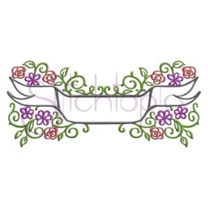 Floral Banner Embroidery Frame - Image 2
