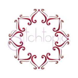 Valentine's Day Swirly Heart Embroidery Frame - Image 2