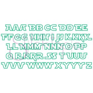 Space Applique Font Set - 2", 3", 4" - Star Wars Font - Image 2