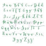 Paisley Embroidery Font Set 1" 1.5" 2" 2.5" 3" - Image 2