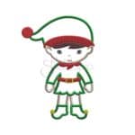 Christmas Elf Applique Design - Boy - Image 2