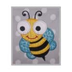 Cute Bugs Bee Applique Design