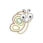 Cute Bugs Butterfly Applique Design #2 - Image 2