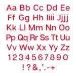 Apple of My Eye Embroidery Font - .5" 1" 1.5" 2" 2.5" 3" - Image 2