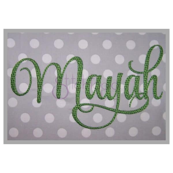 Mayah Embroidery Font #3 - 4" 4.5" 5" 5.5" 6"