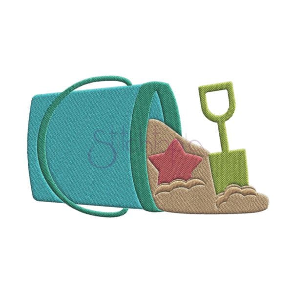 Sand Pail & Shovel Embroidery Design