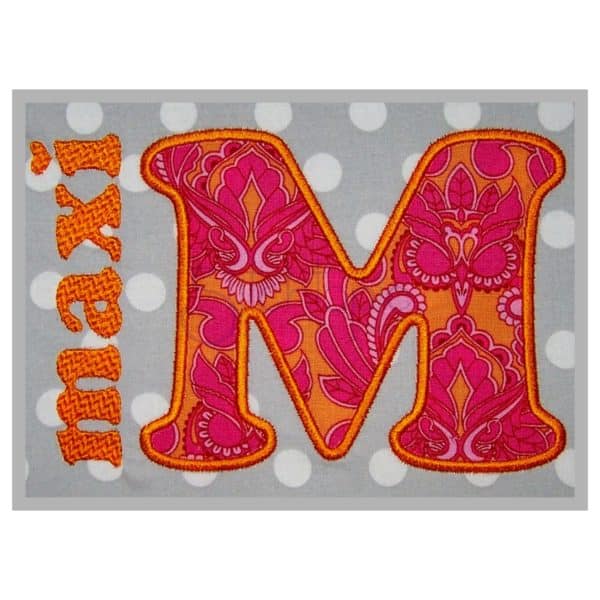 Maxi Applique Font - 2" 3" 4"
