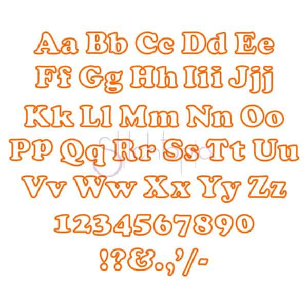 Maxi Applique Font - 2" 3" 4" - Image 2