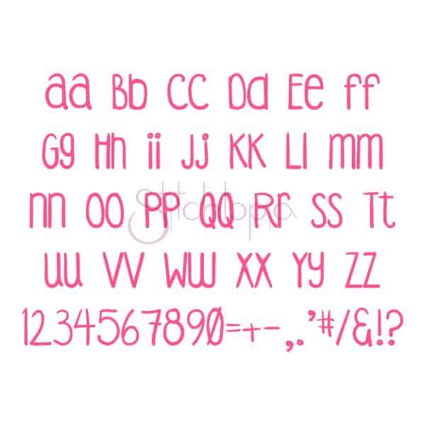 Rainbow Sherbet Embroidery Font - .75" 1" 1.5" 2" 2.5" 3" - Image 2