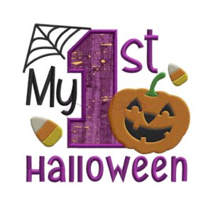 My First Halloween Applique with Fabric