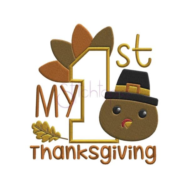 My First Thanksgiving Applique Design - Image 2