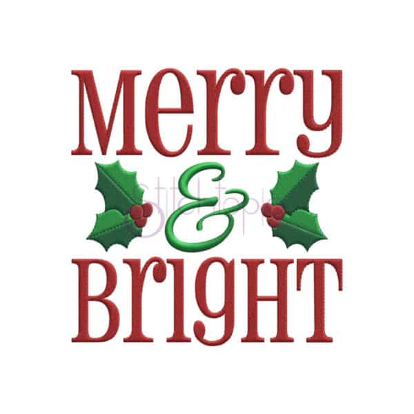Merry & Bright Embroidery Design