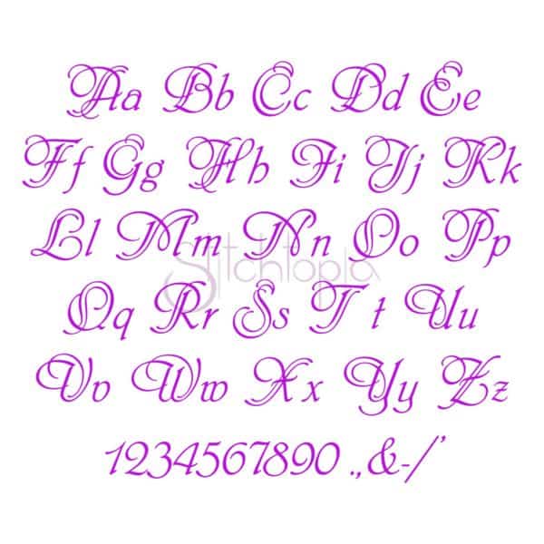 Paris Filled Embroidery Font - 4" 4.5" 5" 6" 7" - Image 2
