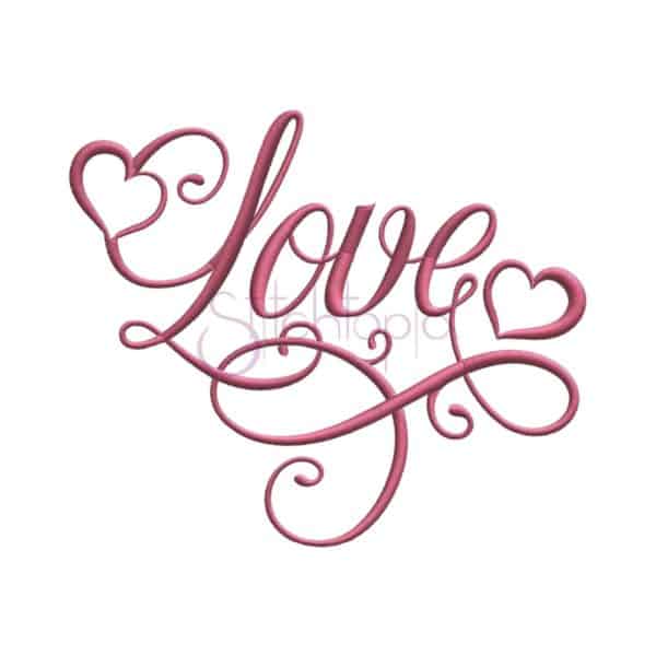 Love Embroidery Design