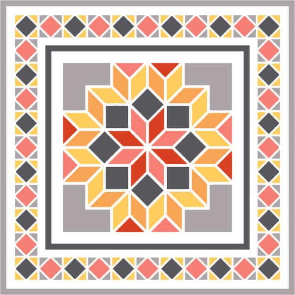 Sunrise Star Barn Quilt SVG Cut File - Image 2