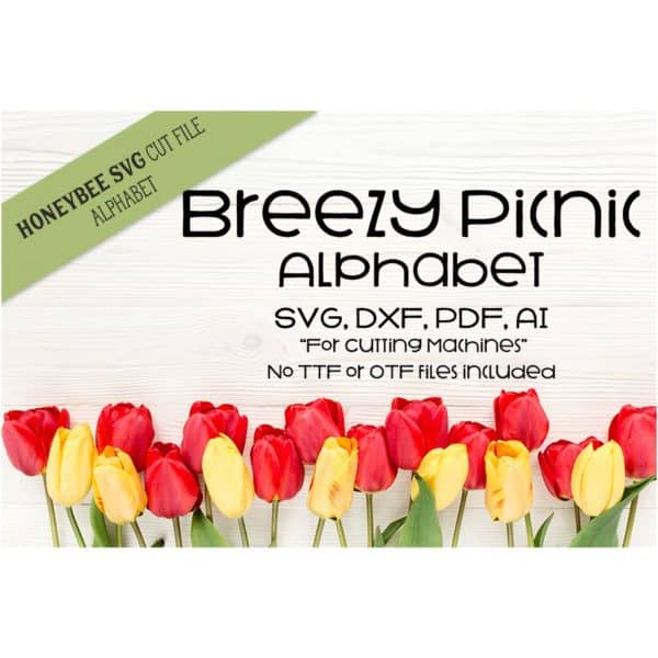 Breezy Picnic Alphabet SVG Cut Files