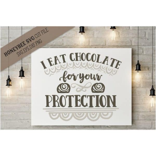 I Eat Chocolate SVG Cut File