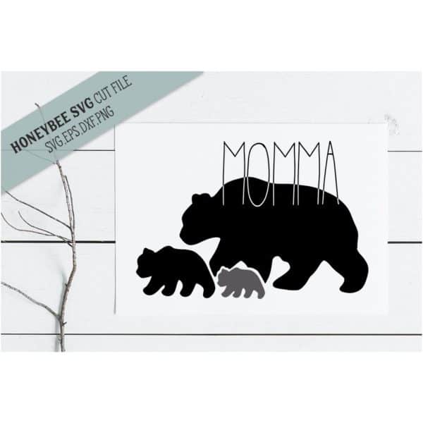 Momma Bear SVG Cut File
