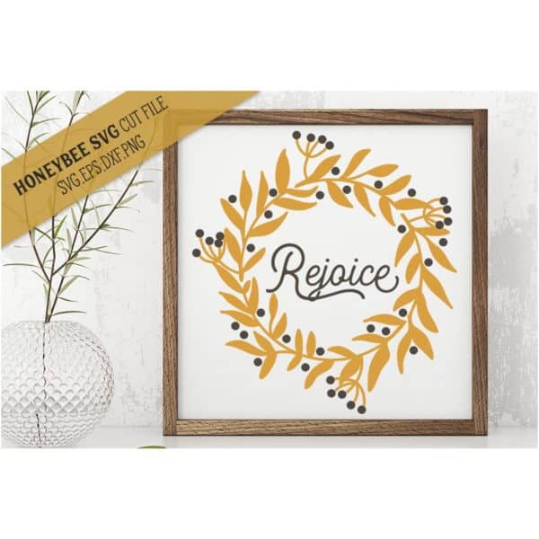Rejoice Wreath SVG Cut File