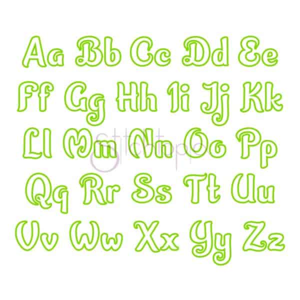 Zoey Applique Font - 2" 2.5" 3" 4" - Image 2