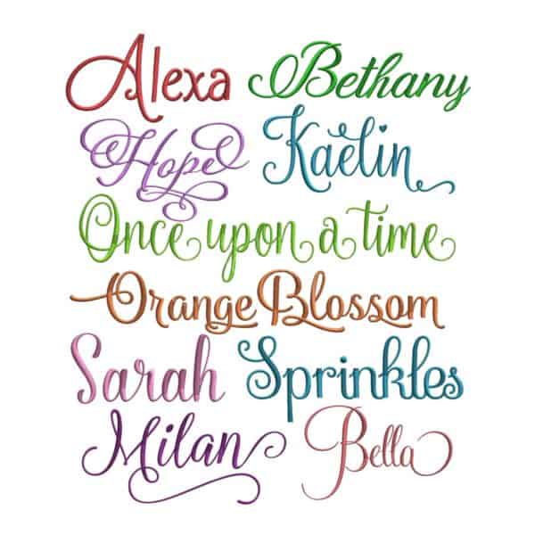 Script Embroidery Font Bundle #3 - 10 Fonts
