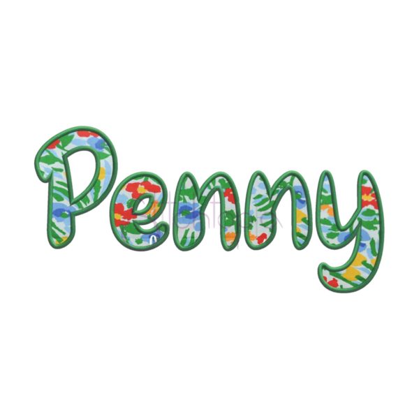 Penny Applique Font - 5" 6" 7"