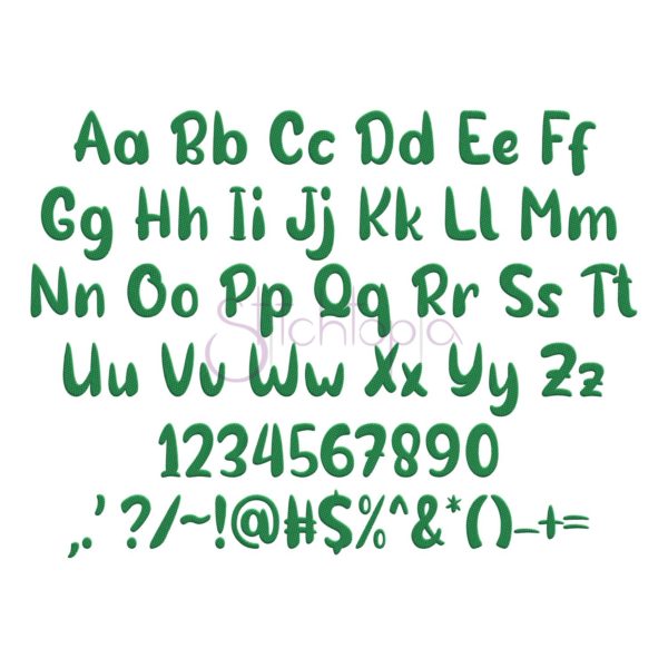 Penny Filled Embroidery Font - .75" 1" 1.25" 1.5" 2" 2.5" - Image 2