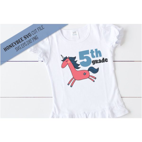 Fifth Grade Unicorn SVG Cut File