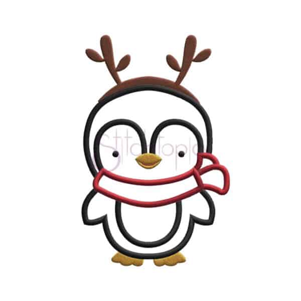 Reindeer Penguin Embroidery Design - Image 2