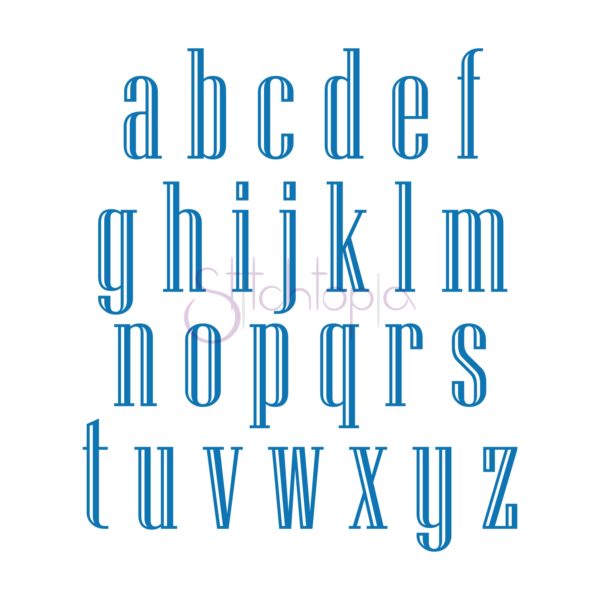 Engraved Lowercase Embroidery Font - 1.5" 2" 2.5" 3" 4" - Image 2