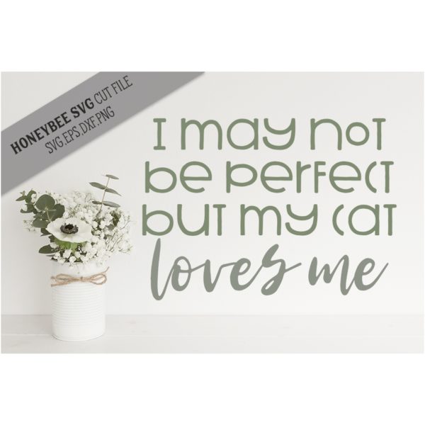 I May Not Be Perfect Cat SVG Cut File