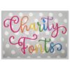 Charity Embroidery Font Bundle #1-5 - 1" 1.25" 1.5" 2" 2.5"