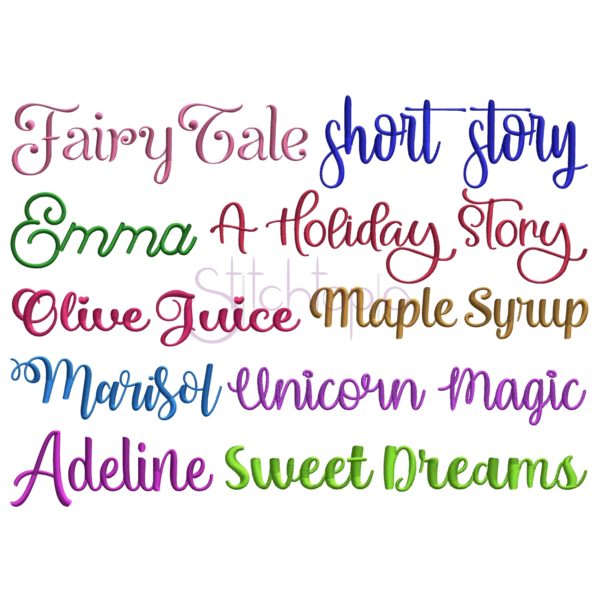 Script Embroidery Font Bundle #5 - 10 Fonts