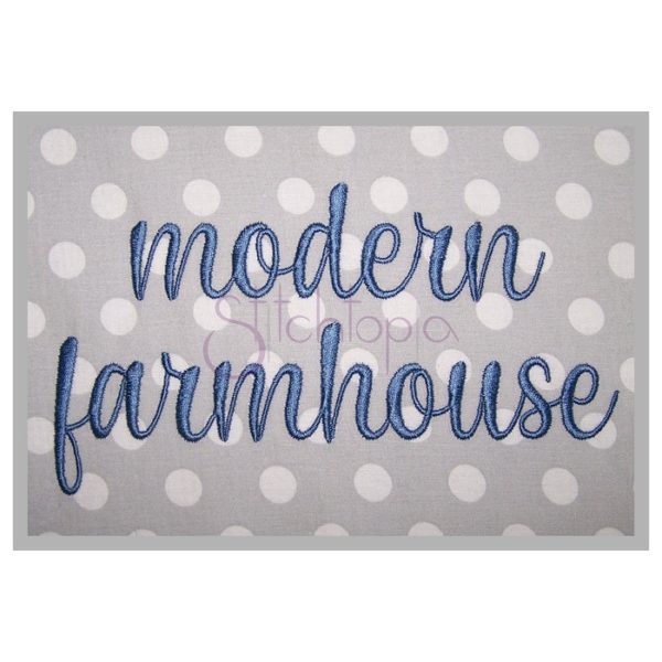 Modern Farmhouse Embroidery Font .75" 1" 1.25" 1.5" 2"