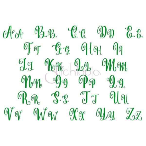 Pretty Embroidery Monogram 1" 1.25" 1.5" 2" 2.5" 3" 3.5" - Image 2