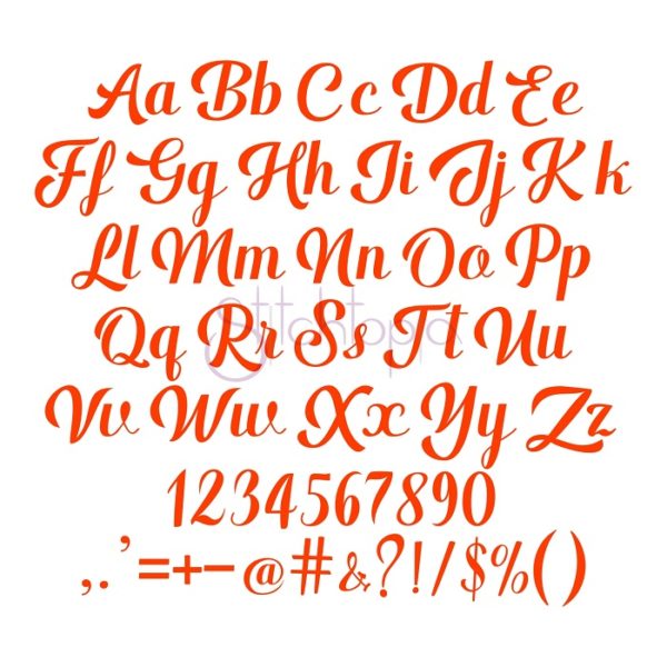 Nadia Embroidery Font 1" 1.25" 1.5" 2" 2.5" - Image 2