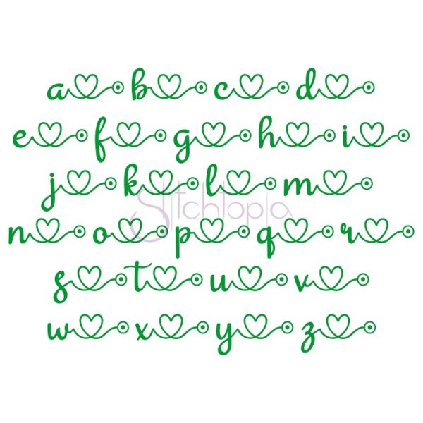 Nursing Embroidery Font #2 - 3" 3.5" 4" 5" 6" - Image 4