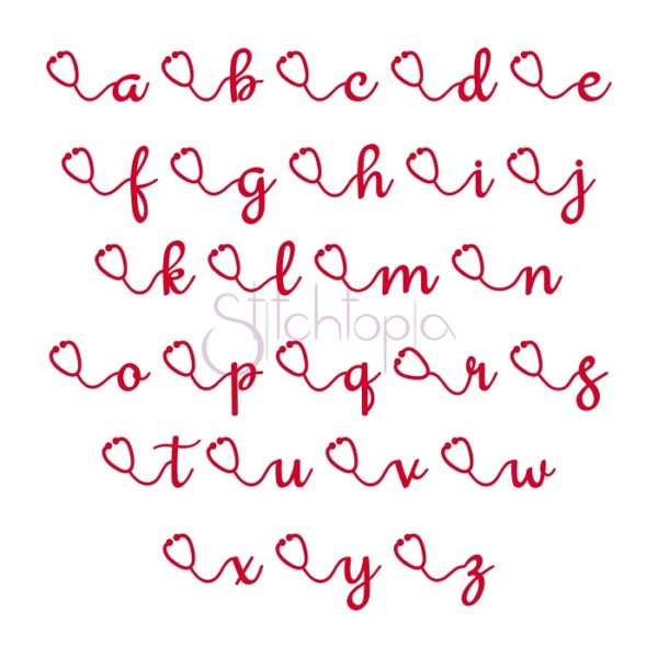Nursing  Embroidery Font Bundle #1-3 - 3" 3.5" 4" 5" 6" - Image 6