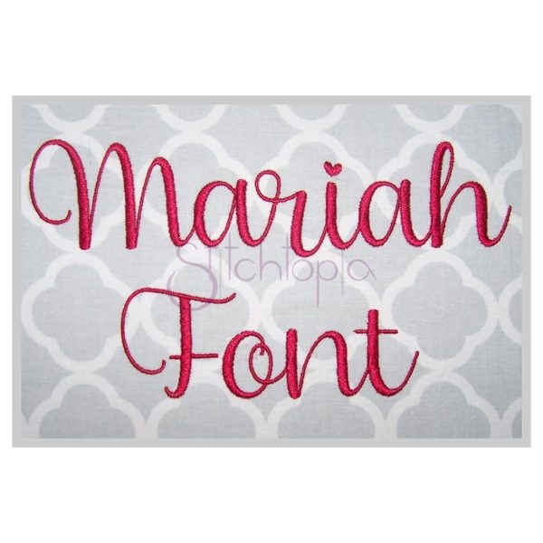 Mariah Embroidery Font #1 1" 1.25" 1.5" 2" 2.5"