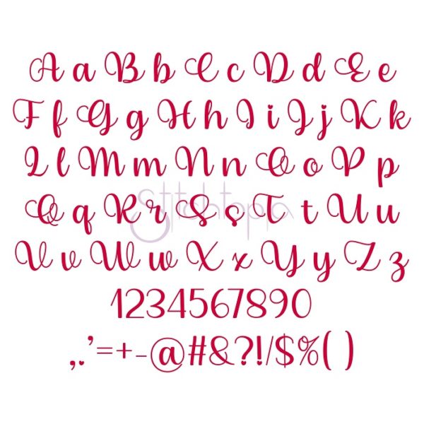 Mariah Embroidery Font #1 1" 1.25" 1.5" 2" 2.5" - Image 2
