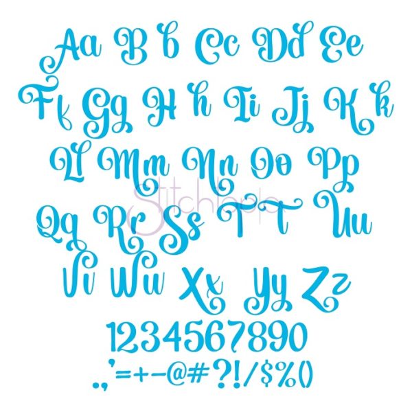 Monte Carlo Embroidery Font .75" 1" 1.25" 1.5" 2" - Image 2