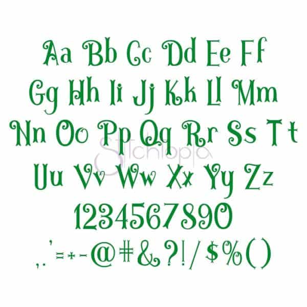 Napa Valley Embroidery Font 3" 3.5" 4" 5" 6" - Image 2