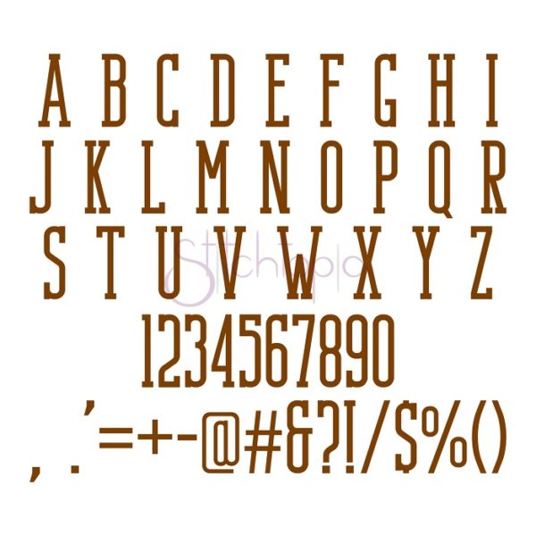 Kentucky Bourbon Embroidery Font .75" 1" 1.25" 1.5" 2" 2.5" 3" - Image 2