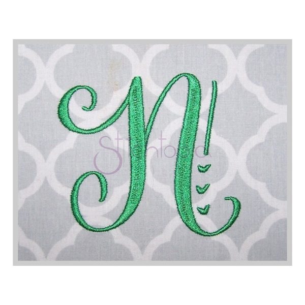 Notting Hill Embroidery Monogram 1" 1.5" 2" 2.5" 3" 3.5"